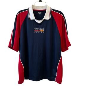 Oracle Red Bull Racing Shirt Men's Large Blue F1 Racing Hollister Polo